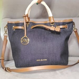 NWT Michael Kors Lrg Bucket Denim Bag